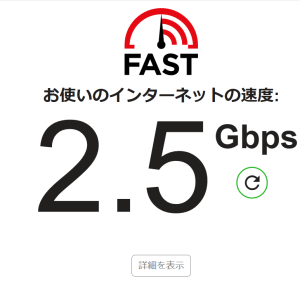 爆速回線を手に入れたあと(fast.com測定)