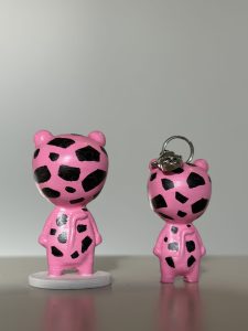 3Dプリンタで作成したフロッシュ フィギュアの後ろ姿